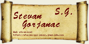 Stevan Gorjanac vizit kartica